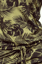 13-85 Sukienka sportowa - okrągłe LIŚCIE + KHAKI-5