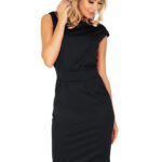 144-3 Sukienka SARA - CZARNA-1