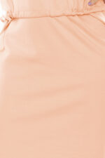 161-10 AGATA - Sukienka z kołnierzykiem - BRZOSKWINIA-6