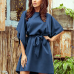 287-7 SOFIA Sukienka motyl - NIEBIESKA-1