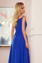 299-3 CHIARA elegancka maxi długa suknia na ramiączkach - CHABROWA-4