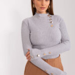 Sweter Damski Model PM-SW-PM-3217.08 Grey - Factory Price -1