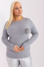 Sweter Damski Model PM-SW-PM-3706.10X Grey - Factory Price -1