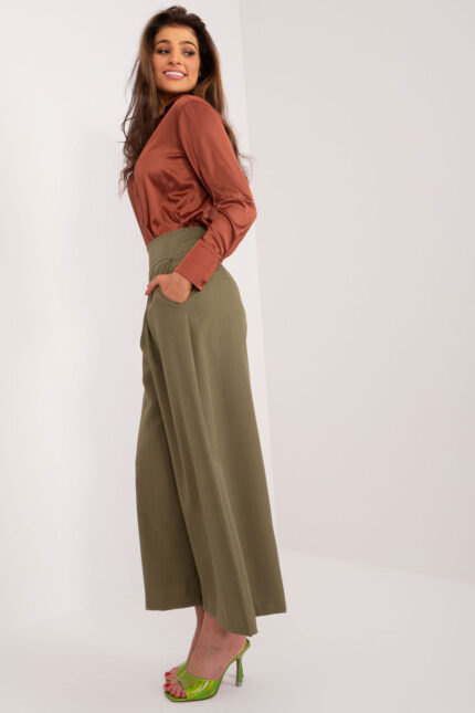 Spodnie Damskie Model DHJ-SP-7723.09 Khaki - Italy Moda -2