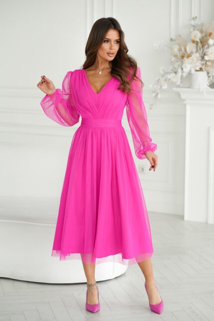 Sukienka Model 269-17 Pink Neon - Bicotone -2