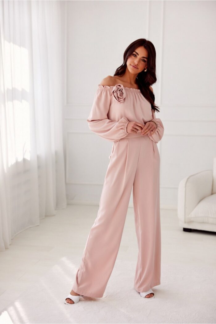 Spodnie Damskie Model Alaya ROZ SPD0032 Pink - Roco Fashion -1