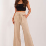 Spodnie Damskie Model DHJ-SP-8229.84 Beige - Italy Moda -1
