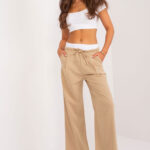 Spodnie Damskie Model DHJ-SP-A7327TRT2.32 Camel - Italy Moda -1