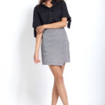 Spódnica Model Xenia SP64 Pepitka - IVON -1