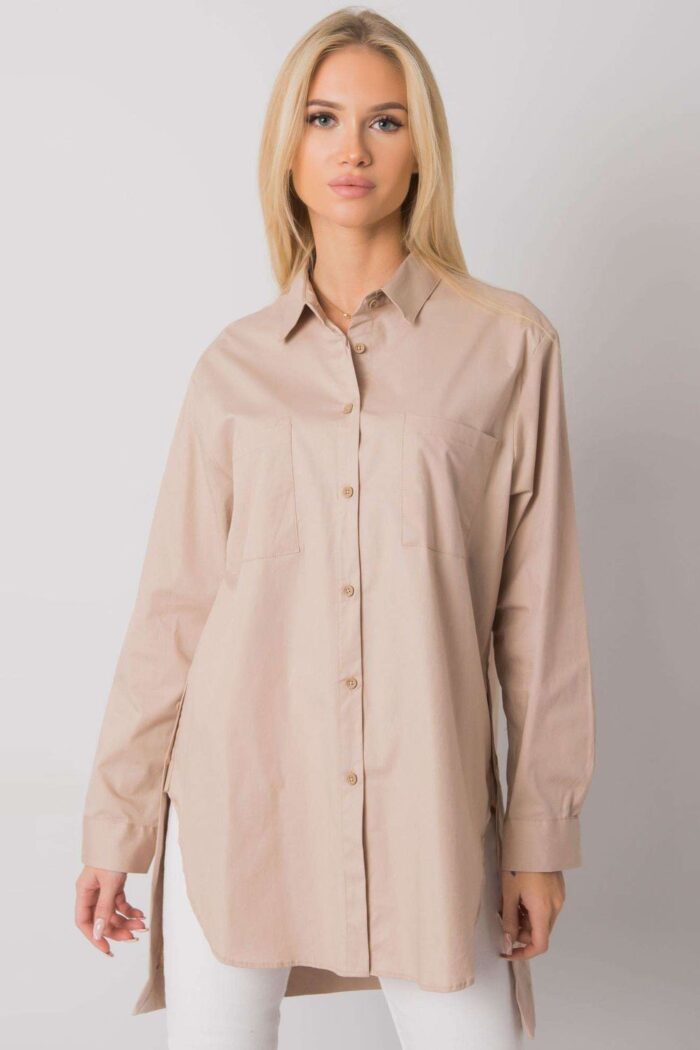 Koszula Damska Model EM-KS-001.46 Beige - Ex Moda -2