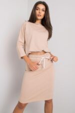 Spódnica Komplet Model EM-KMPL-621.21P Beige - Ex Moda -1