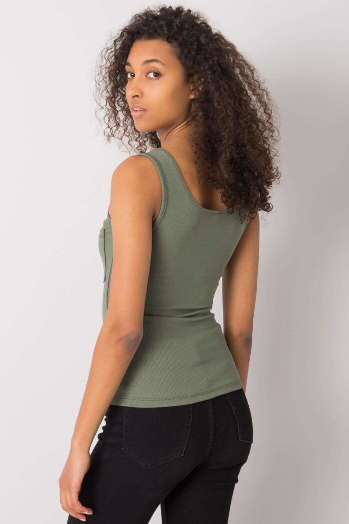 Koszulka Top MOdel DHJ-TP-13287.36P Khaki - Italy Moda -3