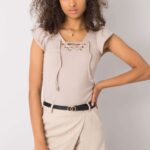 Bluzka Model DHJ-BZ-13301.34P Beige - Italy Moda -1