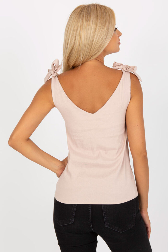 Koszulka Top Model WN-TP-1705.69 Light Beige - Rue Paris -3