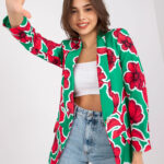 Marynarka Model DHJ-MA-15621-2.25X Green/Pink - Italy Moda -1