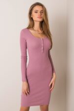 Sukienka Model RV-SK-5765.44P Dark Pink - Rue Paris -1