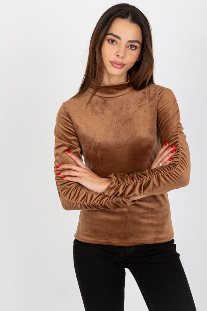 Bluzka Model RP-BZ-8181.45P Brown - Rue Paris -1