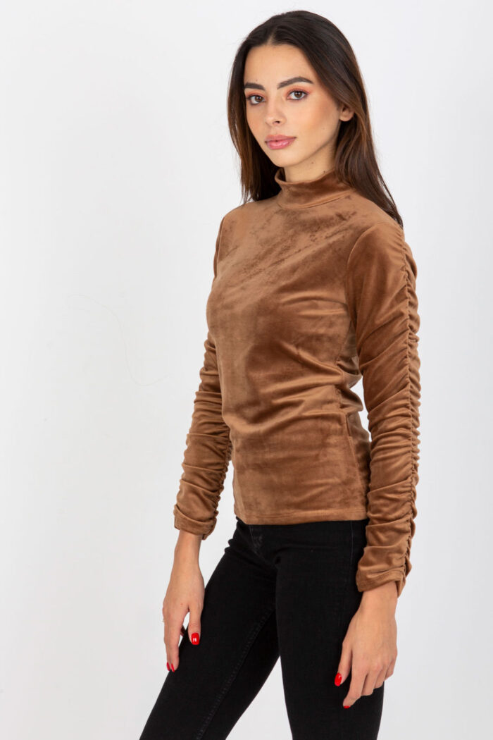 Bluzka Model RP-BZ-8181.45P Brown - Rue Paris -3