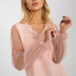 Bluzka Model LK-BZ-506666.87P Brzoskwinia - Lakerta -1