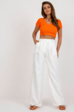 Spodnie Damskie Model DHJ-SP-15679-1.29X Ecru - Italy Moda -1