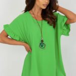 Bluzka Model DHJ-BZ-8336.04 Light Green - Italy Moda -1