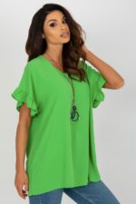 Bluzka Model DHJ-BZ-8336.04 Light Green - Italy Moda -4