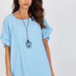 Bluzka Model DHJ-BZ-8336.04 Light Blue - Italy Moda -1