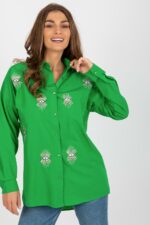 Koszula Damska Model TO-KS-7004.95 Green - Factory Price -1