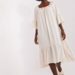 Sukienka Model DHJ-SK-6057.93 Light Beige - Italy Moda -1