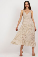 Sukienka Model TW-SK-BI-8247.62P Beige - Och Bella -1