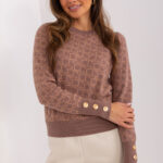 Sweter Damski Model AT-SW-2342.46P Light Brown - AT -1
