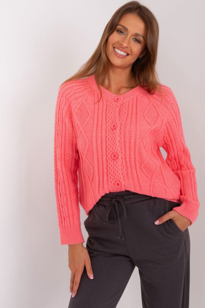 Sweter Damski Model AT-SW-2346-2.99P Coral - AT -1