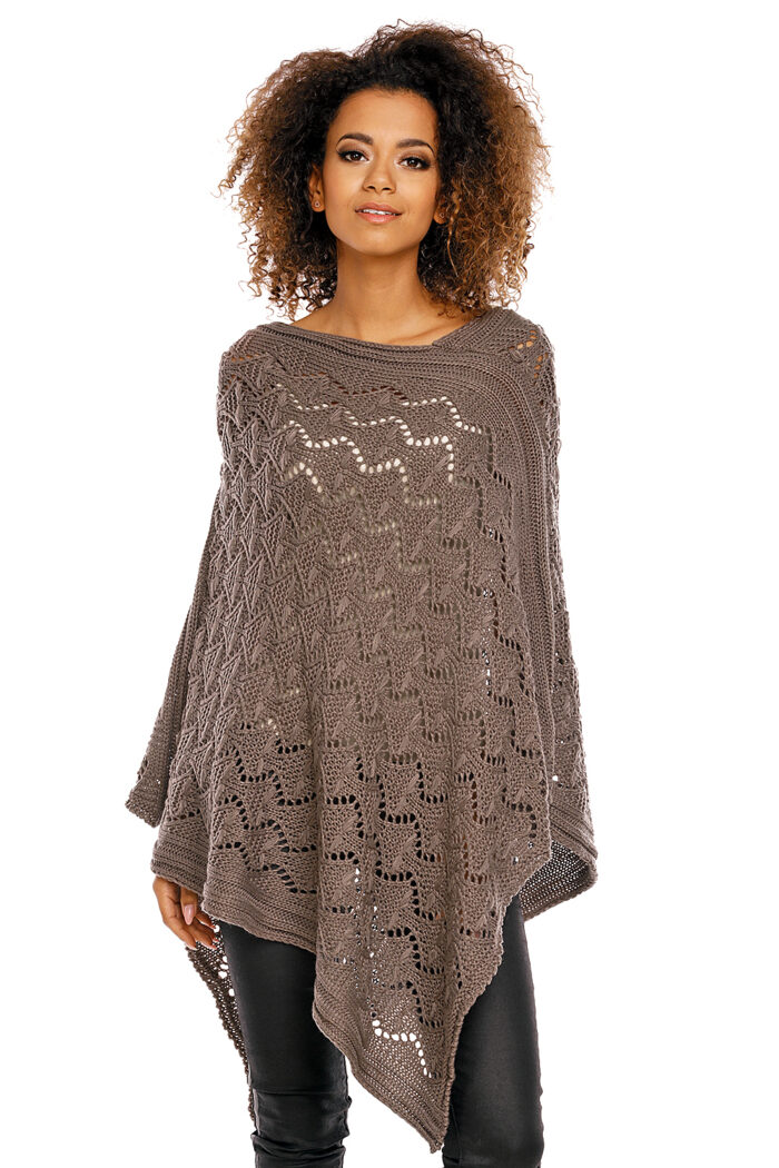 Sweter Poncho model 30012 Mocca - PeeKaBoo -1