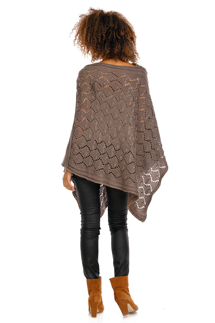 Sweter Poncho model 30012 Mocca - PeeKaBoo -4