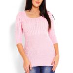 Sweter Damski Model 70008 Pink - PeeKaBoo -1