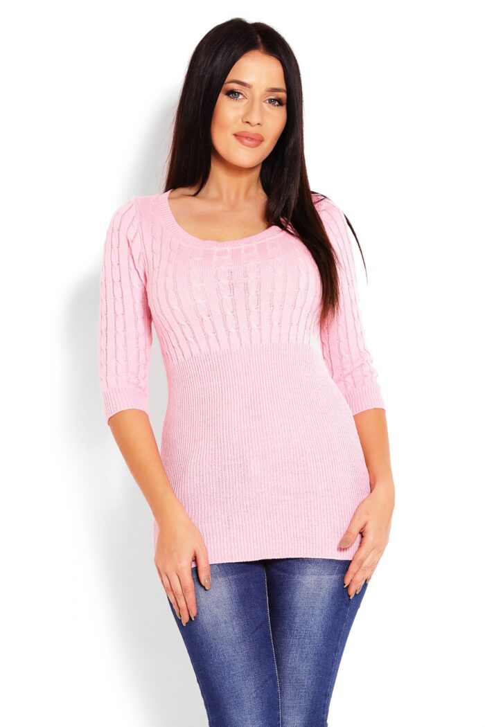 Sweter Damski Model 70008 Pink - PeeKaBoo -1