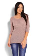 Sweter Damski Model 70008 Cappuccino - PeeKaBoo -1