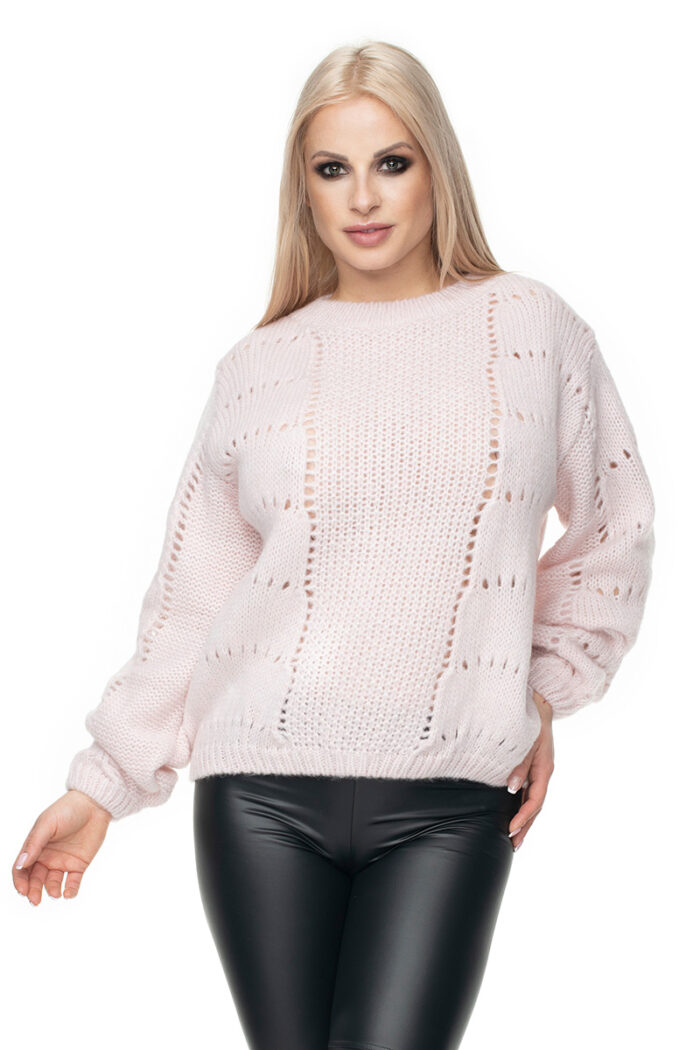 Sweter Damski Model 30059 Powder Pink - PeeKaBoo -1