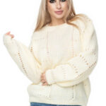 Sweter Damski Model 30059 Cream - PeeKaBoo -1