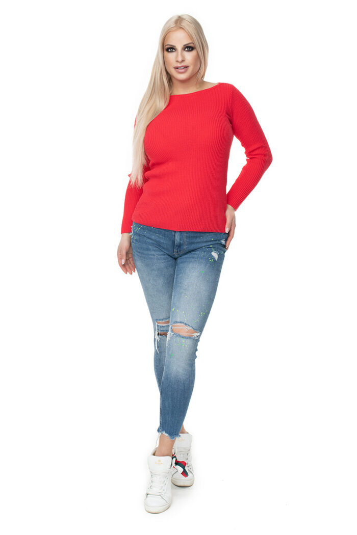 Sweter Damski Model 70021 Coral - PeeKaBoo -2