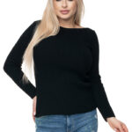 Sweter Damski Model 70021 Black - PeeKaBoo -1
