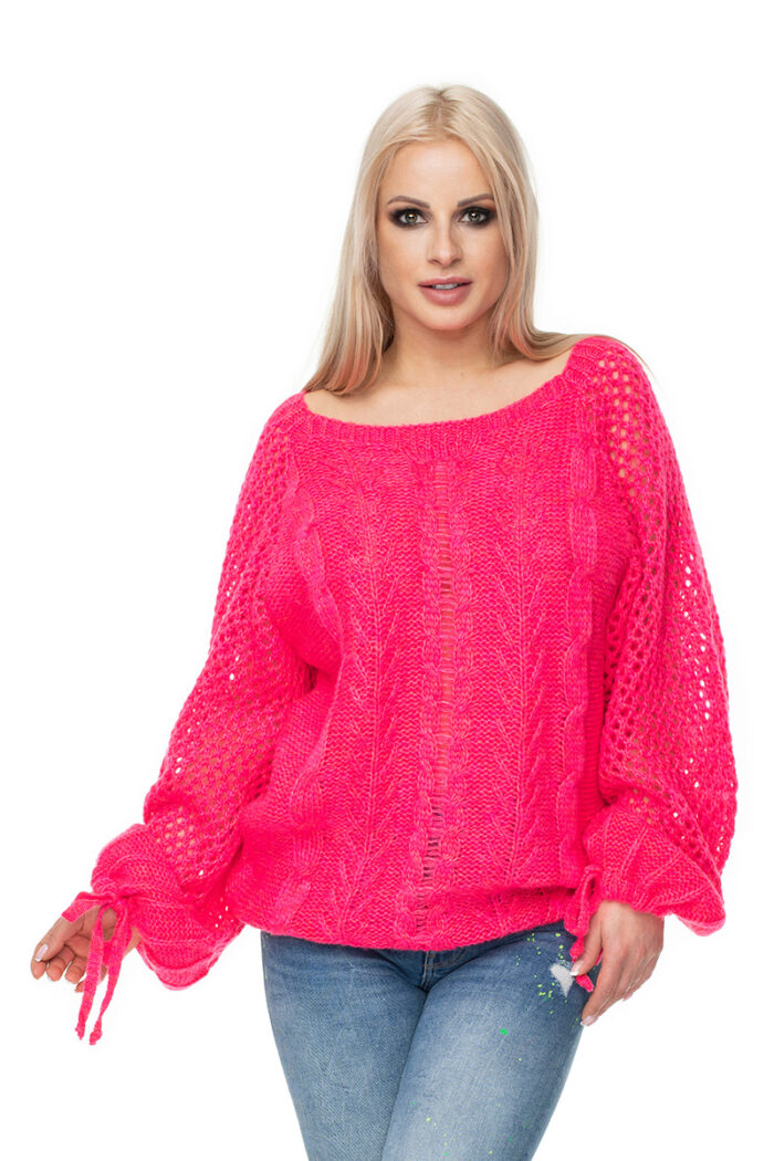 Sweter Damski Model 30061 Pink - PeeKaBoo -1