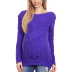 Sweter Ciążowy Model 40029 Violet - PeeKaBoo -1
