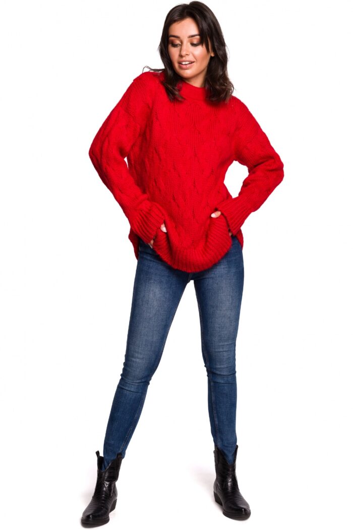 Sweter Damski Model BK038 Red - BE Knit -2