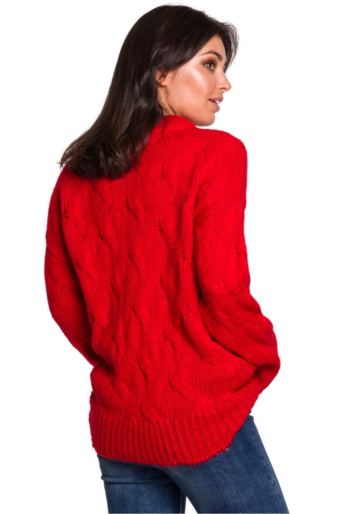 Sweter Damski Model BK038 Red - BE Knit -3