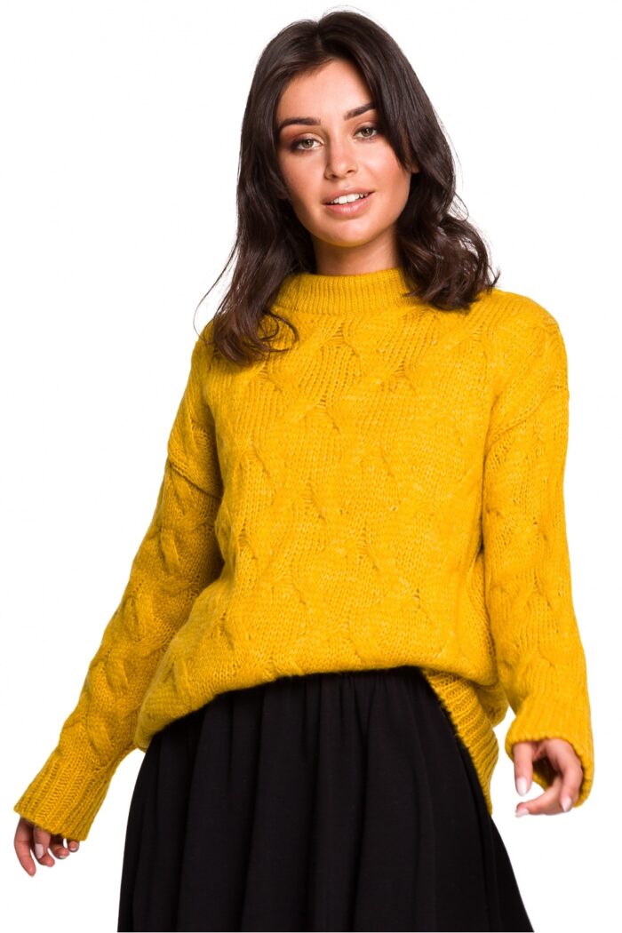 Sweter Damski Model BK038 Honey - BE Knit -1