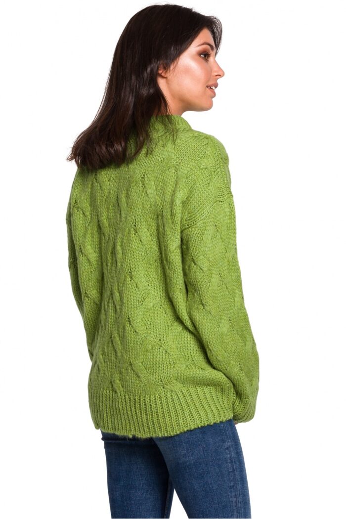 Sweter Damski Model BK038 Green - BE Knit -3