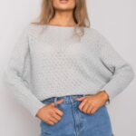 Sweter Damski Model TW-SW-BI-2269.25X Grey - Och Bella -1