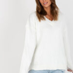 Sweter Damski Model LC-SW-0332.17 Ecru - Rue Paris -1