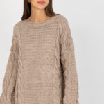 Sweter Damski Model LC-SW-8044.06X Beige - Rue Paris -1